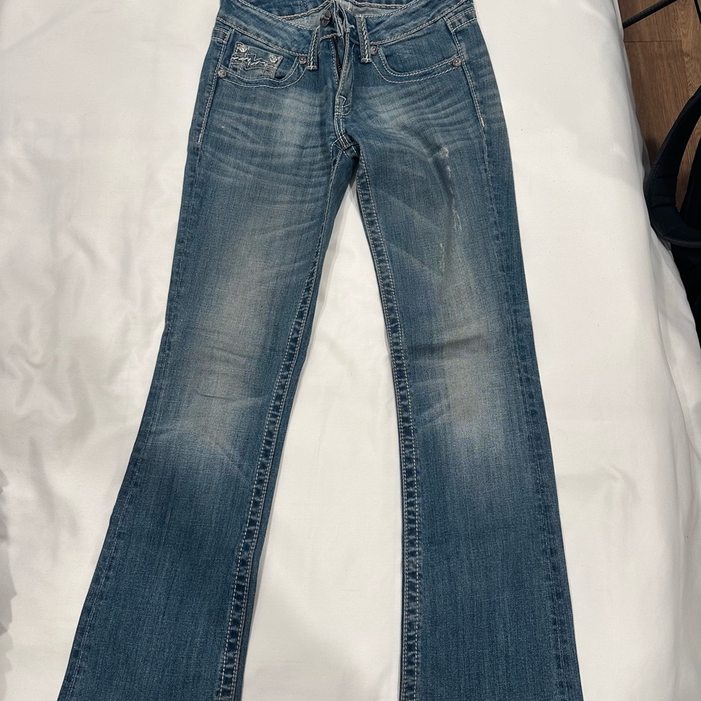Miss Me Flare Jeans in Classic Blue